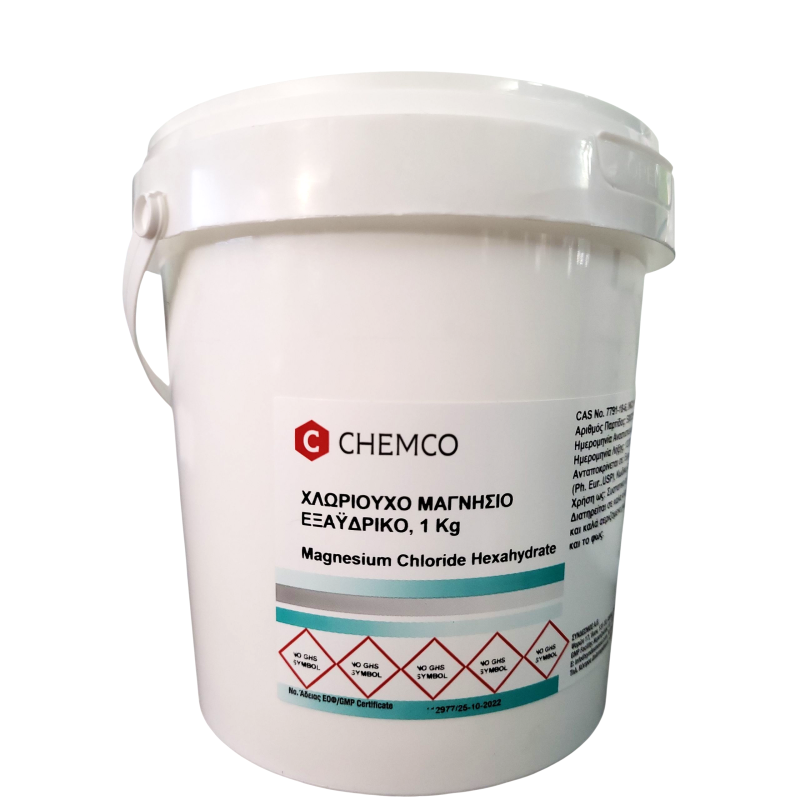 Chemco Χλωριούχο Μαγνήσιο Εξαϋδρικό 1000gr Chemco Χλωριούχο Μαγνήσιο Εξαϋδρικό 1000gr