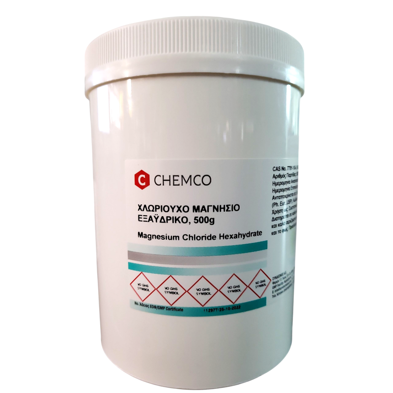 Chemco Χλωριούχο Μαγνήσιο Εξαϋδρικό 500g Chemco Χλωριούχο Μαγνήσιο Εξαϋδρικό 500g