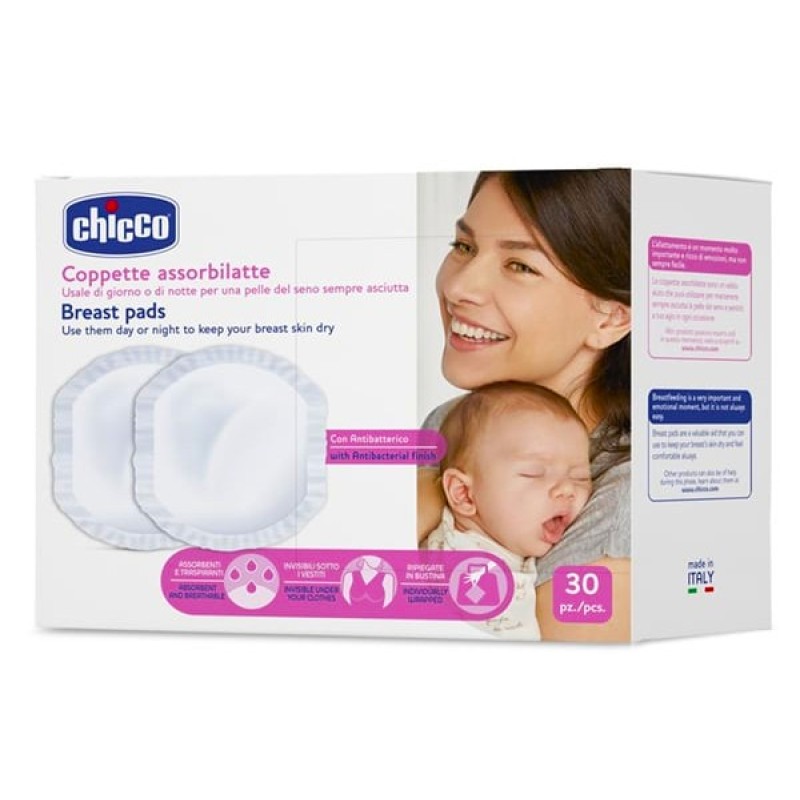 Chicco Επιθέματα Στήθους Αντιβακτηριακά 30 Τεμάχια