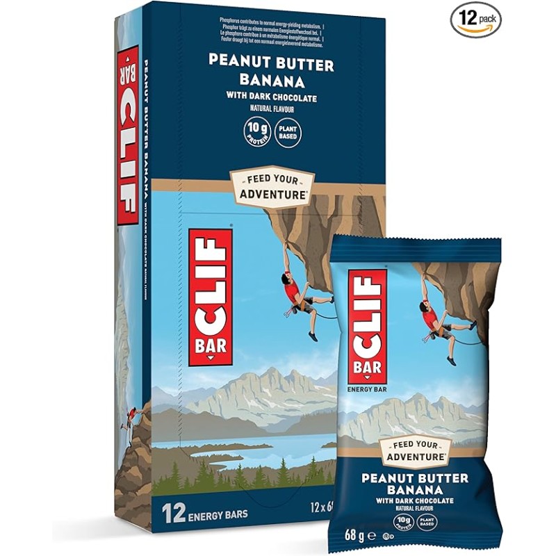 CLIF BAR Energy Bar Peanut Butter Banana 68g | 12 Bar Box