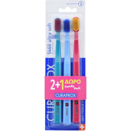 Curaprox CS 5460 Family Pack Οδοντόβουρτσα Ultra Soft 3τμχ