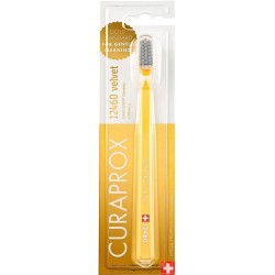 Curaprox CS 12460 Velvet Οδοντόβουρτσα Ultra Soft Κίτρινο / Γκρί