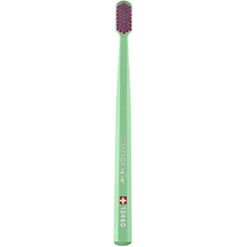 Curaprox CS 12460 Velvet Οδοντόβουρτσα Ultra Soft Πράσινη / Μπορντώ Curaprox CS 12460 Velvet Οδοντόβουρτσα Ultra Soft Πράσινη / Μπορντώ