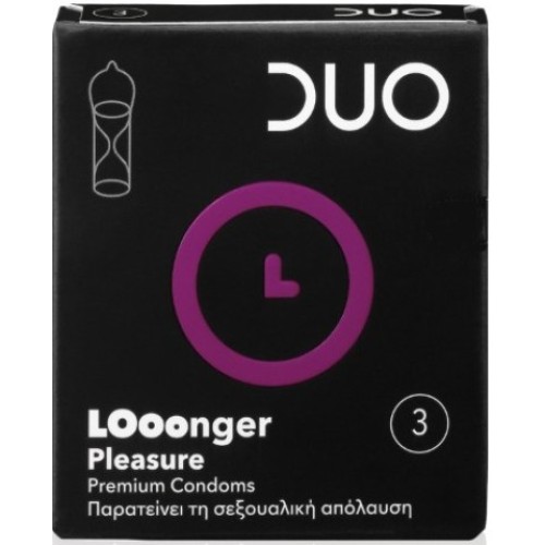 Duo Looonger Pleasure Προφυλακτικά Με Επιβραδυντικό 3τμχ