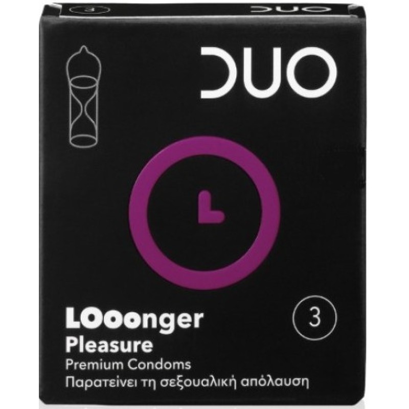 Duo Looonger Pleasure Προφυλακτικά Με Επιβραδυντικό 3τμχ