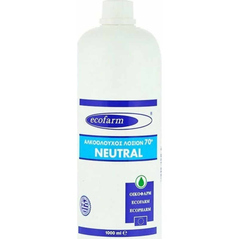 Ecofarm Ήπια Αλκοολούχος Λοσιόν 70° Neutral – 1000 ml