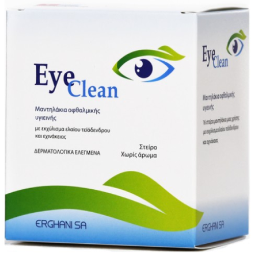 Erghani Eye Clean Μαντηλάκια Οφθαλμικής Υγιεινής 16 Τεμάχια