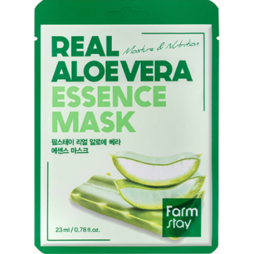 Farm Stay Real Aloe Vera Face Mask - Μάσκα Προσώπου με Εκχύλισμα Αλόης για Ενυδάτωση & Καταπράυνση 23ml
