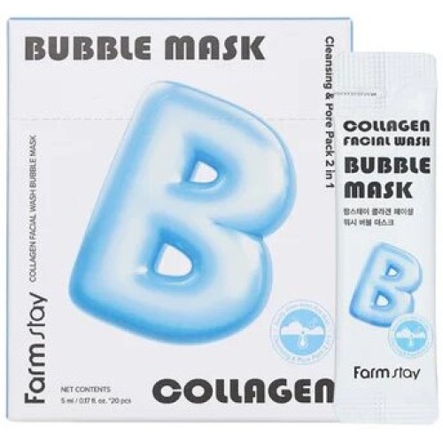 Farm Stay Collagen Facial Wash Bubble Mask 20 τεμάχια