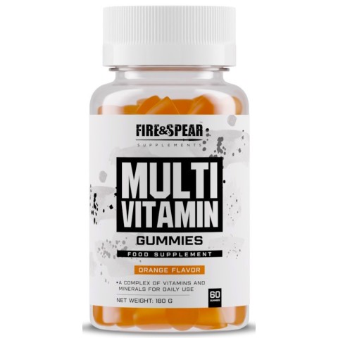 Fire & Spear Multivitamin Gummies Πολυβιταμίνη Πορτοκάλι 60 ζελεδάκια