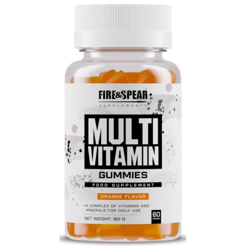 Fire & Spear Multivitamin Gummies Πολυβιταμίνη Πορτοκάλι 60 ζελεδάκια