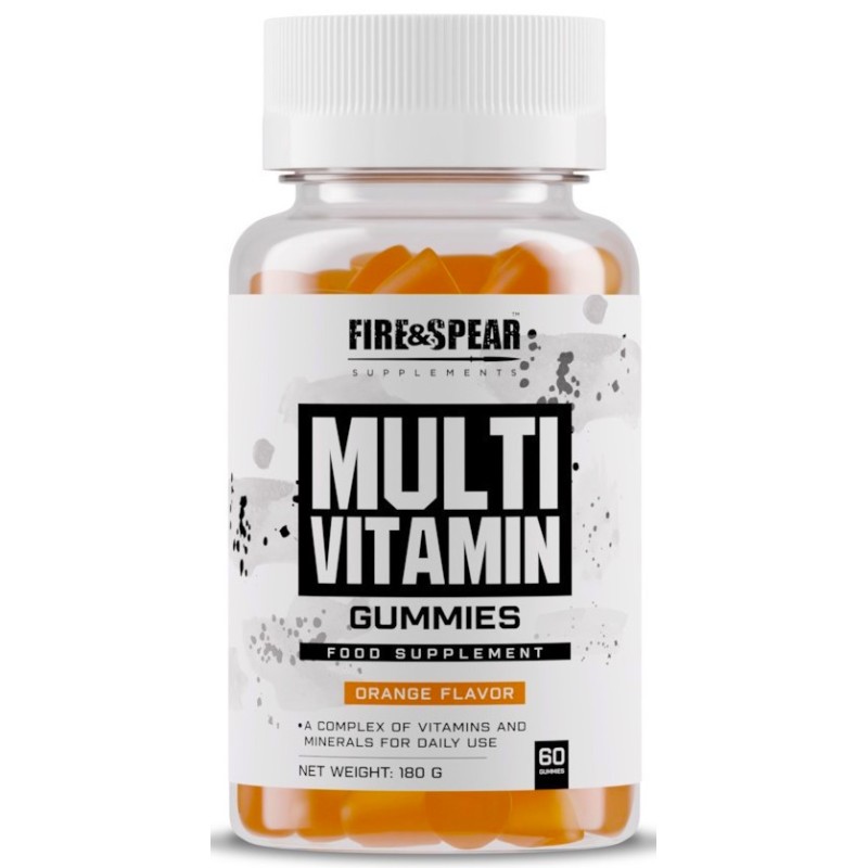 Fire & Spear Multivitamin Gummies Πολυβιταμίνη Πορτοκάλι 60 ζελεδάκια
