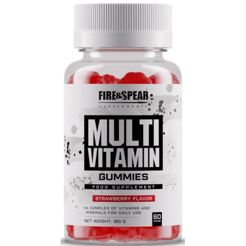 Fire & Spear Multivitamin Gummies Πολυβιταμίνη Φράουλα 60 ζελεδάκια