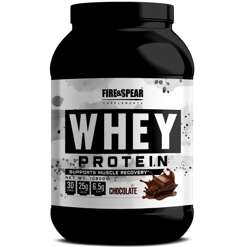Fire and Spear Supplements Whey Πρωτεΐνη Ορού Γάλακτος Χωρίς Γλουτένη με Γεύση Chocolate 1kg