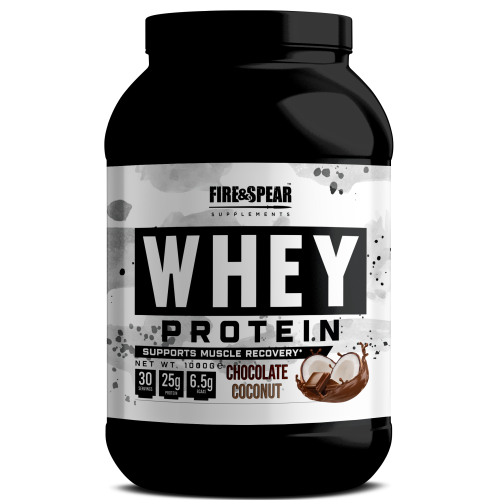 Fire & Spear Supplements Whey Πρωτεΐνη Ορού Γάλακτος Χωρίς Γλουτένη με Γεύση Chocolate Coconut 1kg