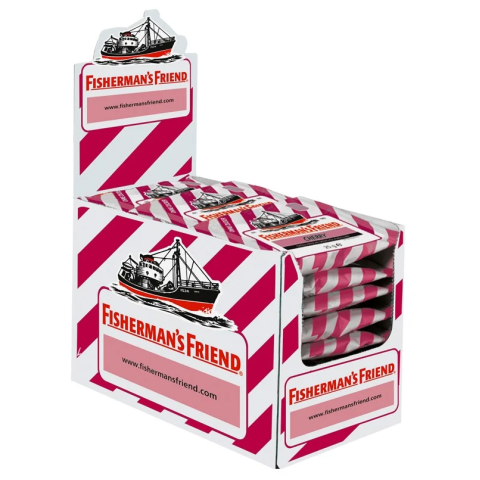 Fisherman's Καραμέλες Friend με Γεύση Κεράσι και Μενθόλη Χωρίς Ζάχαρη 25gr x 24τμχ