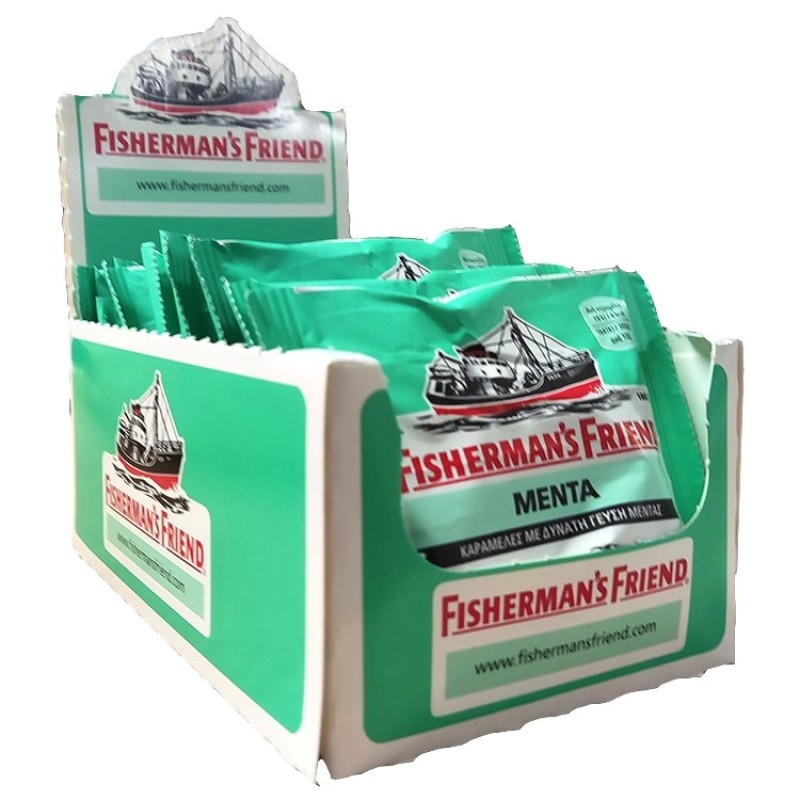 Fisherman's Friend Extra Strong Mint Καραμέλες Μέντα 12x25gr