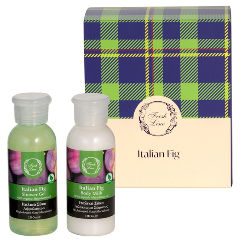 Fresh Line Promo Xmas25 Mini Italian Fig Τροπικό Αφρόλουτρο, 100ml & Γαλάκτωμα Σώματος, 100ml
