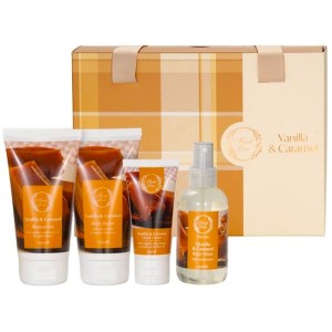 Fresh Line Promo Xmas25 Vanilla & Caramel Αφρόλουτρο 150ml & Βούτυρο Σώματος 150ml & Νερό Σώματος 150ml & Κρέμα Χεριών 50ml