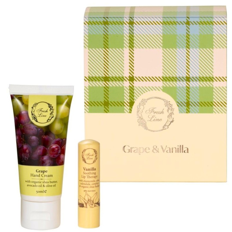 Fresh Line Promo Xmas25 Grape & Vanilla Grape Κρέμα Χεριών 50ml & Vanilla Βάλσαμο Χειλιών 5,4g