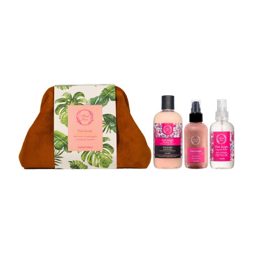 Fresh Line PROMO Pink Jungle – Σετ Περιποίησης Σώματος με Νεσεσέρ (3 τμχ)
