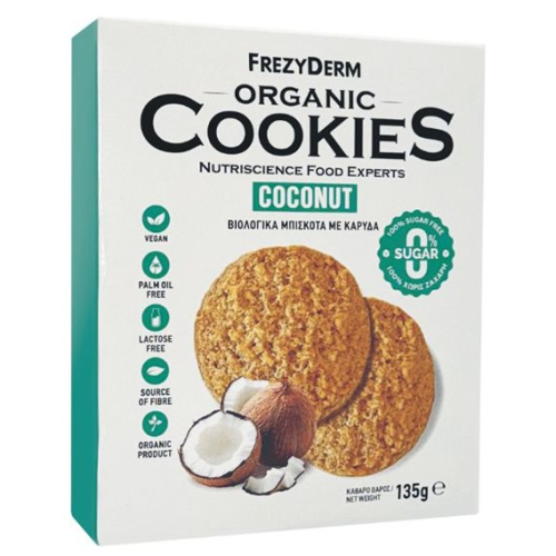 Frezyderm Organic Cookies Coconut - Βιολογικά Μπισκότα με Καρύδα 135g