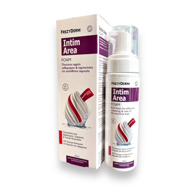 Frezyderm Intim Area Foam Αφρός Ενυδάτωσης της Ευαίσθητης Περιοχής 200ml Frezyderm Intim Area Foam Αφρός Ενυδάτωσης της Ευαίσθητης Περιοχής 200ml