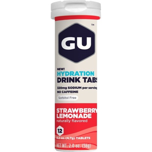 GU Hydration Drink Tabs – Strawberry Lemonade (12 δισκία)