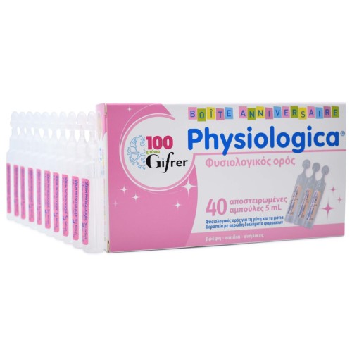 Gifrer Physiologica Φυσιολογικός Ορός για τη Μύτη και τα Μάτια 40 Αμπούλες των 5ml
