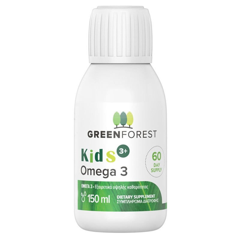 Green Forest Omega 3 Kids Κατάλληλο για Παιδιά με γεύση Λεμόνι 150ml