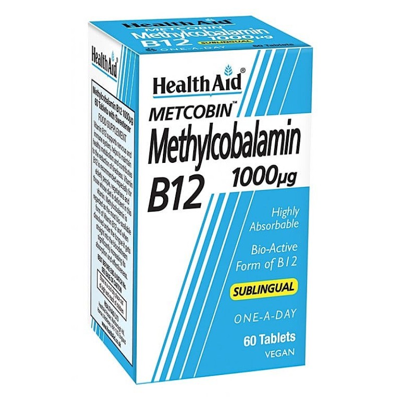 Health Aid Methylcobalamin Metcobin B12 1000mcg 60 ταμπλέτες