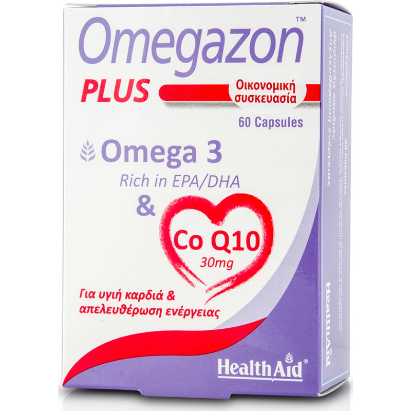 Health Aid - Omegazon Plus - Omega 3 & Co Q10 60caps