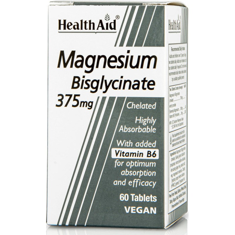 Health Aid Magnesium Bisglycinate 375mg 60 tablets