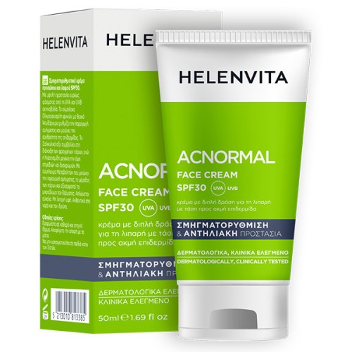 Helenvita ACNormal Ρυθμιστική Κρέμα Προσώπου Ημέρας SPF 30 κατά της Ερυθρότητας με Νιασιναμίδη – 50 ml
