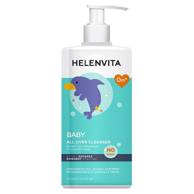 Helenvita Baby All Over Cleanser 2σε1 Σαμπουάν & Αφρόλουτρο 1lt