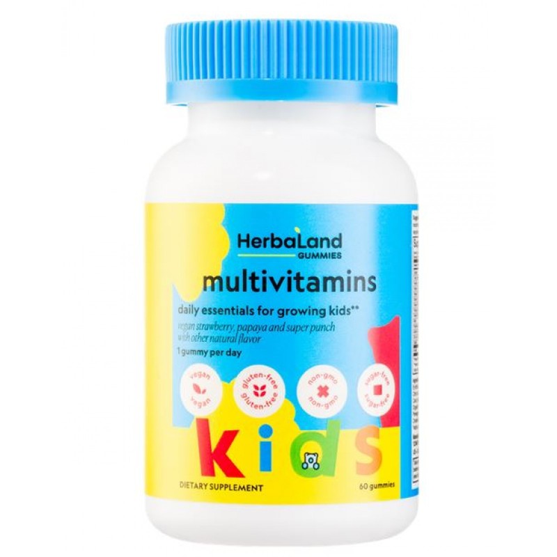 Herbaland Kids Multivitamin 60 gummies, Συμπλήρωμα Πολυβιταμινών για Παιδιά 60 ζελεδάκια