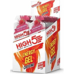 HIGH5 Energy Gel Plus 20 x 40g (Caffeine)(Raspberry Plus)