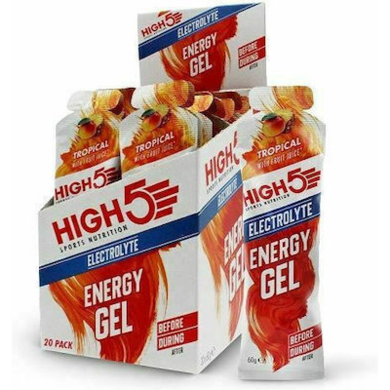High5 Electrolyte Energy Gel με Γεύση Tropical 20x60gr High5 Electrolyte Energy Gel με Γεύση Tropical 20x60gr