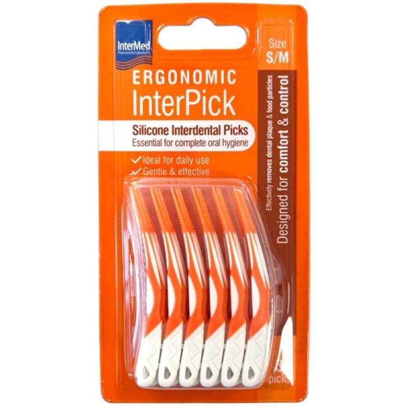 Intermed Ergonomic InterPick Σιλικονούχα Μεσοδόντια Βουρτσάκια S/M 36τεμ