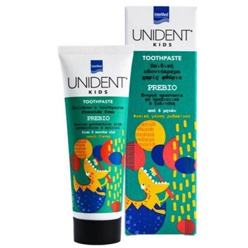 Intermed Unident Kids Prebio Toothpaste Βρεφική Οδοντόκρεμα 6m+, 50ml