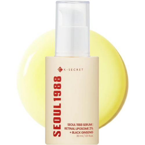 K-Secret Seoul 1988 Retinal Liposome 2% + Black Ginseng Αντιγηραντικό Serum Προσώπου & Ματιών με Bakuchiol & Ρετινάλη για Λάμψη & Αποτοξίνωση 30ml