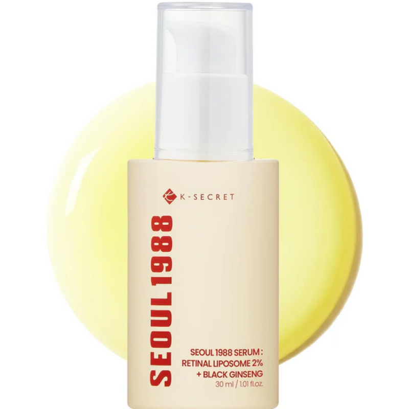 K-Secret Seoul 1988 Retinal Liposome 2% + Black Ginseng Αντιγηραντικό Serum Προσώπου & Ματιών με Bakuchiol & Ρετινάλη για Λάμψη & Αποτοξίνωση 30ml