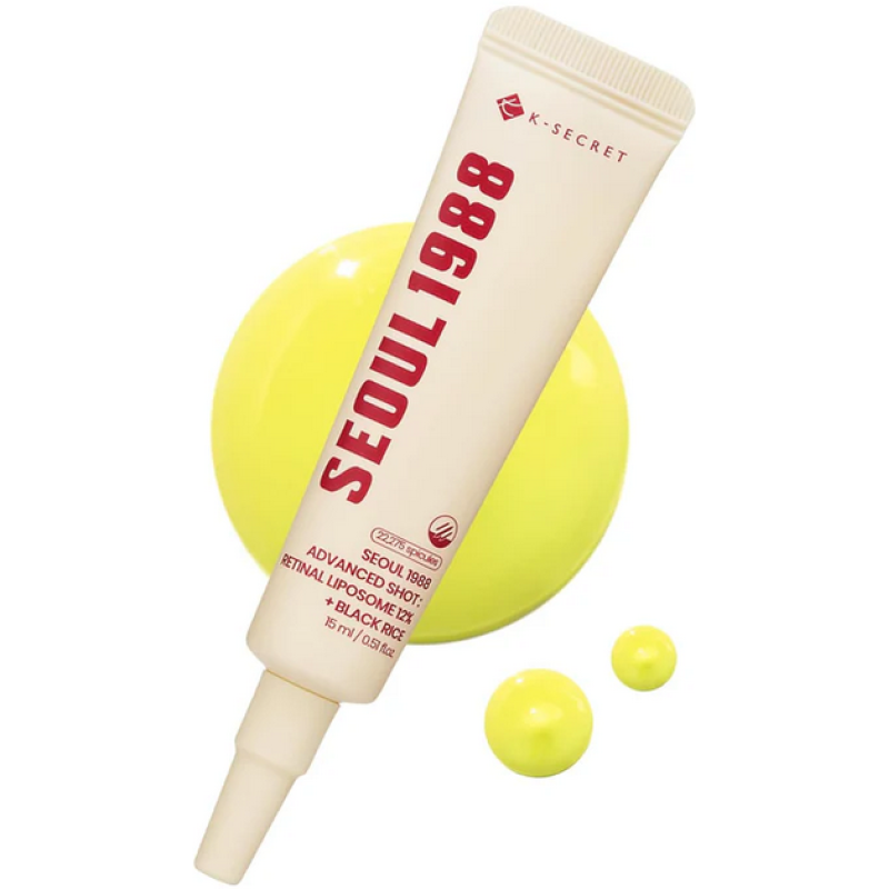 K-Secret Seoul 1988 Advanced Shot : Retinal Liposome 12% + Black Rice - Ισχυρός Αντιγηραντικός Ορός Ρετινάλης 15 ml