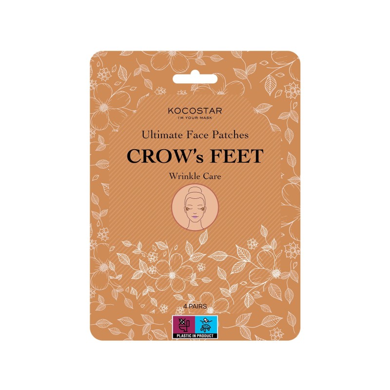 KOCOSTAR Ultimate Face Patches CROW'S FEET Wrinkle Care,Επιθέματα για τις ρυτίδες των ματιών 4τμχ