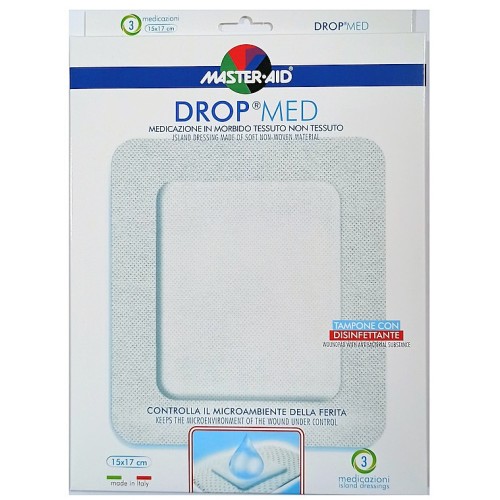 Master Aid Drop Med Αυτοκόλλητα Επιθέματα 17x15cm 3τμχ