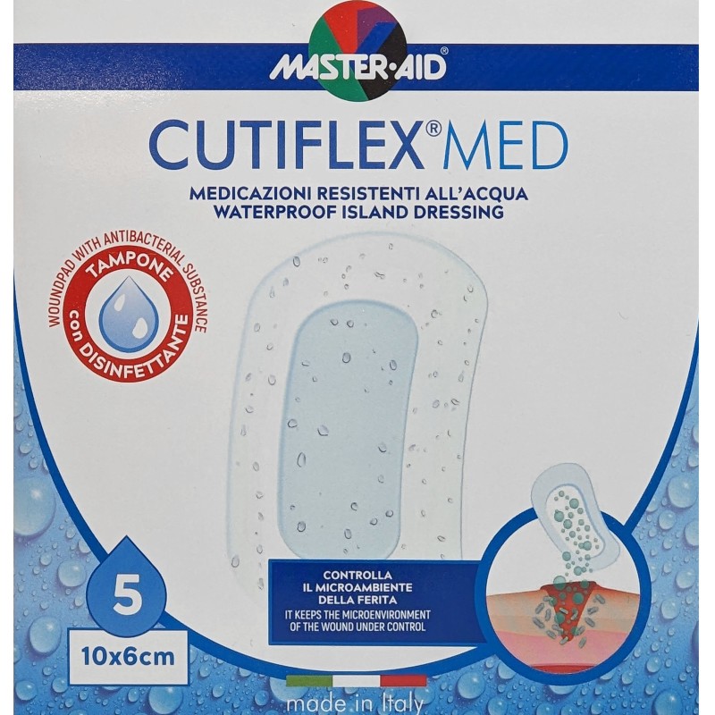 Master Aid Αδιάβροχα Αυτοκόλλητα Επιθέματα Cutiflex 10x6cm 5τμχ