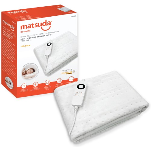 Matsuda UB 103 Μονό Ηλεκτρικό Υπόστρωμα Πλενόμενο Λευκό 100W 150x80cm