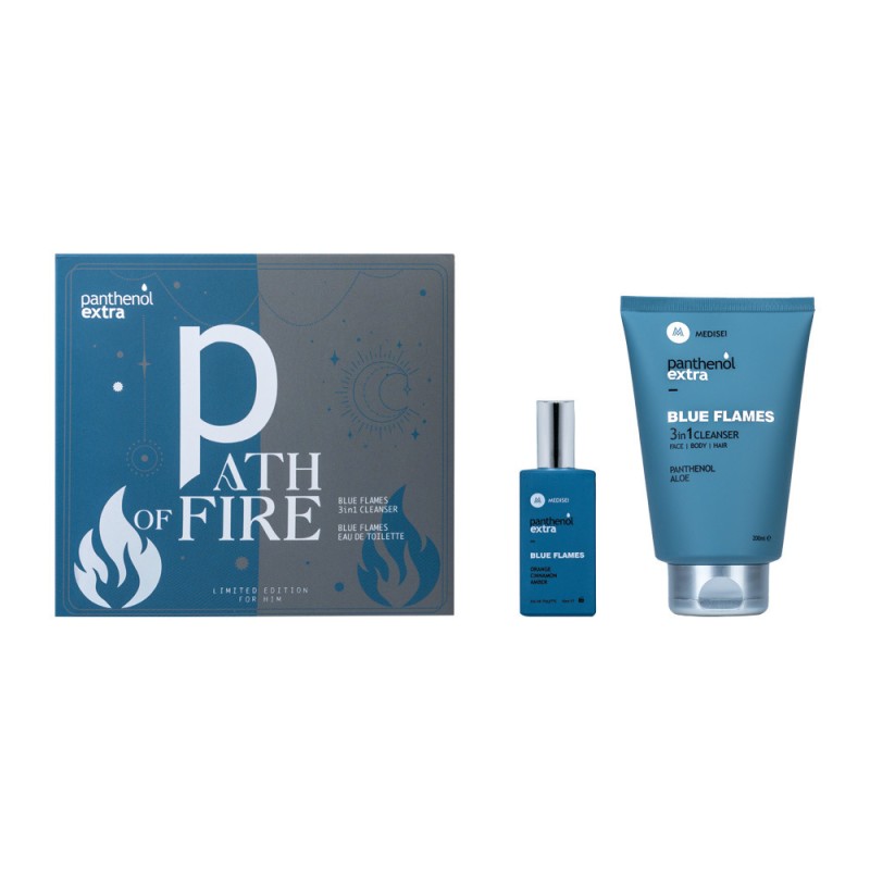 Panthenol Extra Panthenol Extra Path of Fire for Him Αφρόλουτρο & Σαμπουάν για Άνδρες, 200ml & Ανδρικό Άρωμα, 50ml