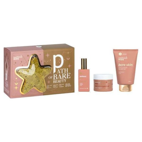Panthenol Extra Bare Beauty Star Gift Set Bath Confetti 15g + Eau De Toilette 50ml + 3in1 Cleanser 200ml + Body Mousse 100ml