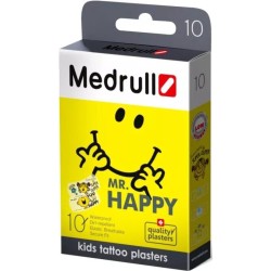 Medrull Mr. Happy Kids Tattoo Plasters Αδιάβροχα Αυτοκόλλητα Επιθέματα 10τμχ